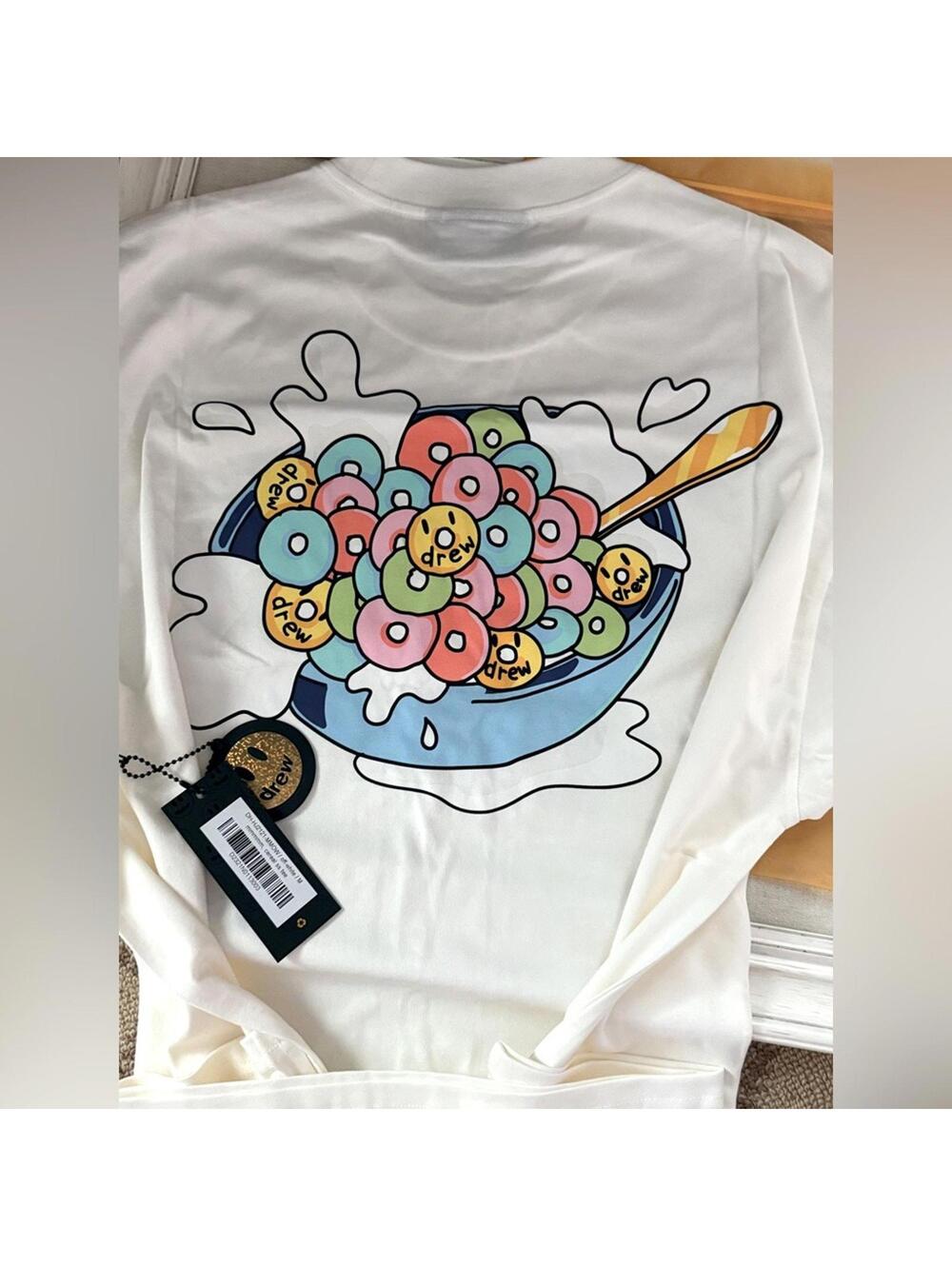 drewhouse Mmmmm Cereal short sleeve T-shirt White FW23 M NWT